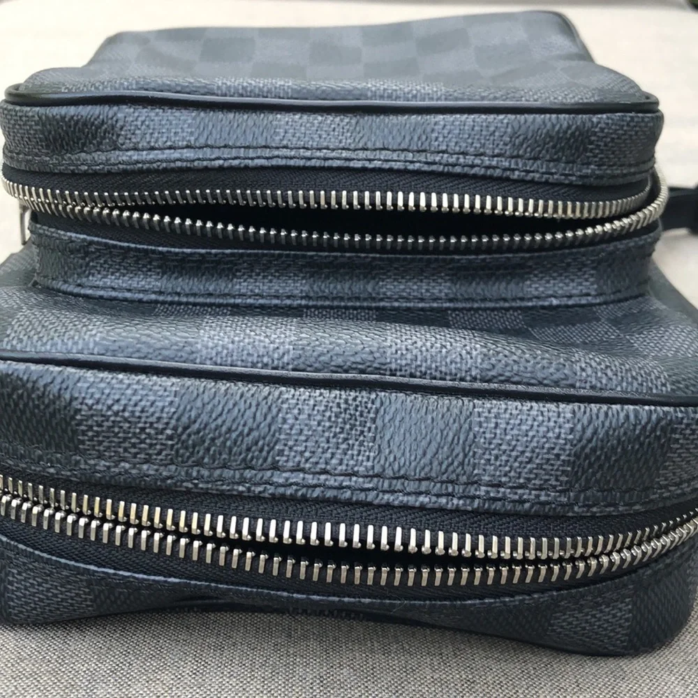 LOUIS VUITTON Damier Graphite Amazone Crossbody with Palladium Accents